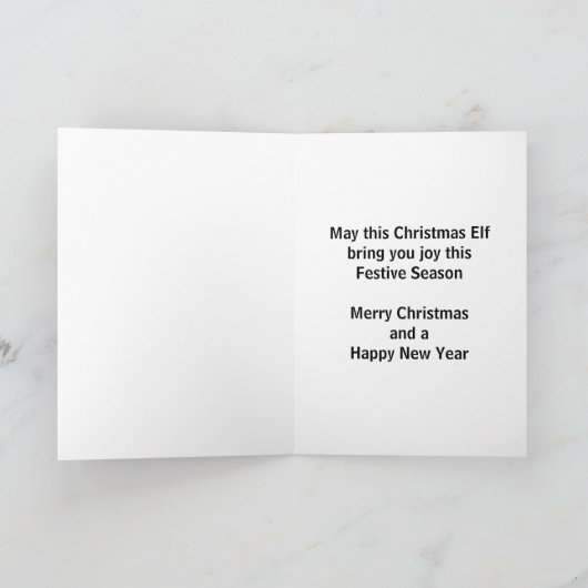 KerstElf Feestdagen Kaart (Binnen)
