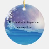 Kerstelf Feestelijk Keramisch Ornament (Achterkant)