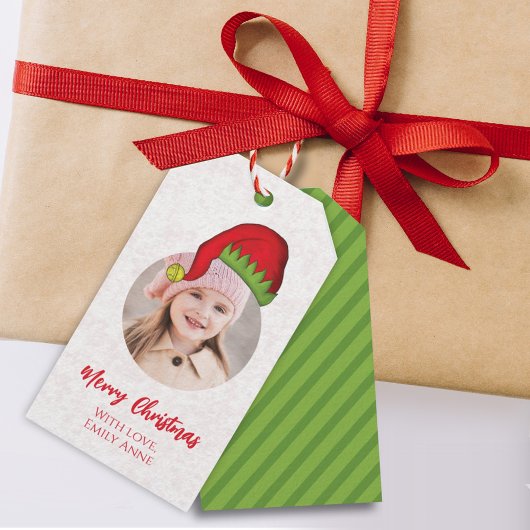 Kerstelf Feestelijke Cute Eenvoudige Fantasie Hoed Cadeaulabel