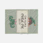 KerstElf Fleece Deken (Voorkant (Horizontaal))