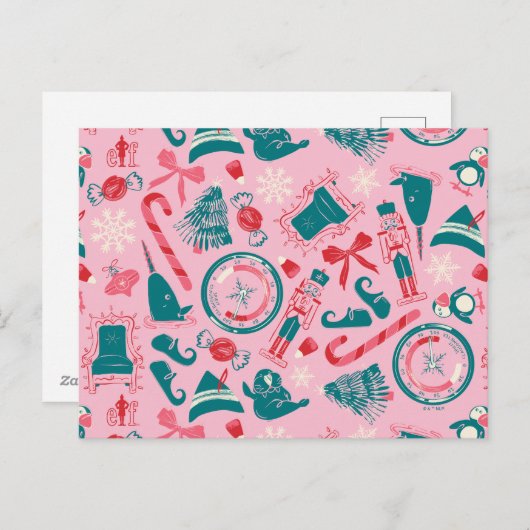 Kerstelf Frame Iconpatroon Feestdagenkaart (Voorkant / Achterkant)