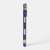 KERSTELF GEBOORTE PERKAMENT BLAUWE EDELE STEEN MON iPhone 16 HOESJE (Rechterkant)