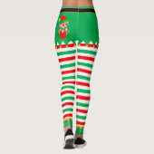 Kerstelf & Gouden Belletjes Leggings (Achterkant)
