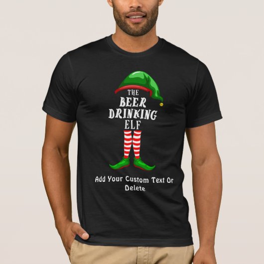 Kerstelf Het Bierdrinkende ELF T-shirt (Voorkant)
