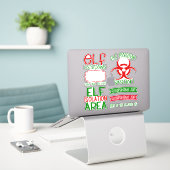 KerstElf Isolatie DIY Jar Sticker Rood Groen (Laptop op bureau)