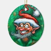 Kerstelf Keramisch Ornament (Links)