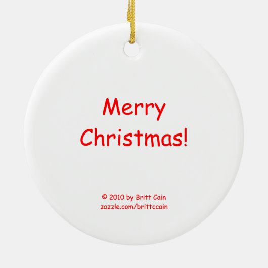 KerstElf Keramisch Ornament (Achterkant)