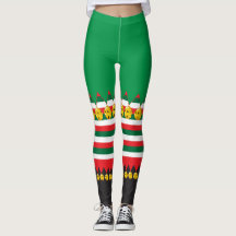 Kerstelf Kostuum Leggings met Jingle Bells