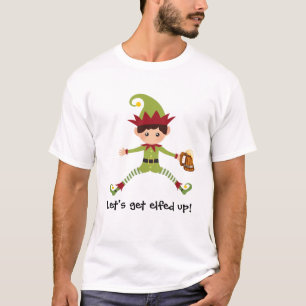 Kerstelf Laten we de Kerstelf eens lekker opfokken T-shirt