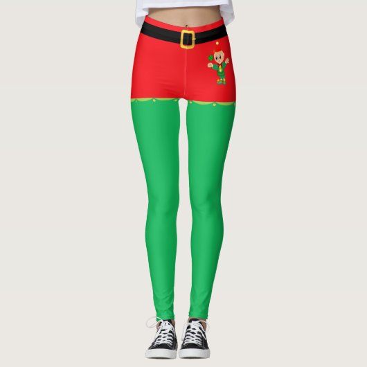Kerstelf leggings (Voorkant)
