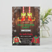 Kerstelf lelijk truitje thema kaart (Staand voorkant)