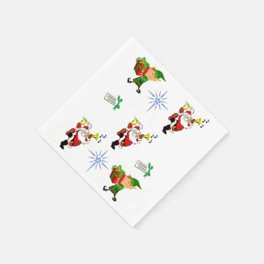 Kerstelf: lunch met luiers en diner servetten (Hoek)