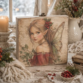 Kerstelf met Hulst & Rode Bessen Decoupage Tissuepapier