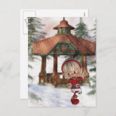 Kerstelf op het Noordpool Briefkaart (Voorkant / Achterkant)