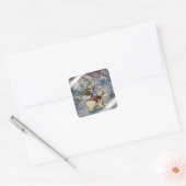 Kerstelf op IJsbeer cadeautags Vierkante Sticker (Envelop)