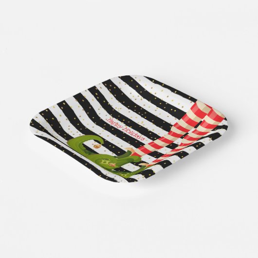 KerstElf Papieren Bordje (Gebogen)