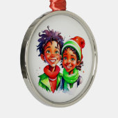 Kerstelf persoonsgebonden metalen ornament (Rechts)