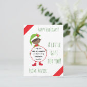 Kerstelf Play Doh-cadeau, feestfeest Kaart (Staand voorkant)