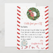 Kerstelf postkaart kaart (Voorkant / Achterkant)