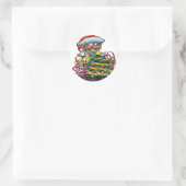 KerstElf Ronde Sticker (Tas)