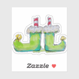 Kerstelf schoenen sticker