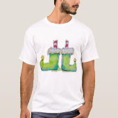 Kerstelf schoenen t-shirt (Voorkant)