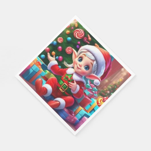 KerstElf Servet (Hoek)