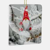 Kerstelf Sneeuwbomen Keramische Versiering Keramisch Ornament (Rechts)