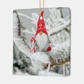 Kerstelf Sneeuwbomen Keramische Versiering Keramisch Ornament (Links)