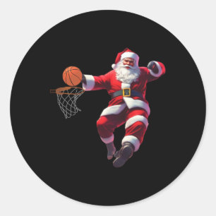 Kerstelf speelt Bysketbyll Kerstmis Pyjama Sport Ronde Sticker