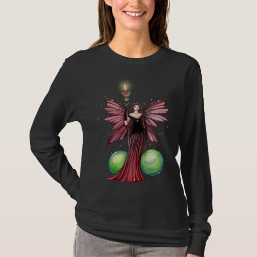 Kerstelf T-shirt met lange mouwen (Voorkant)