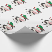 Kerstelf van een koe cadeaupapier (Hoek)