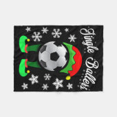 Kerstelf van Jingle Byllers voetbal Fleece Deken (Voorkant (Horizontaal))
