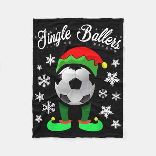 Kerstelf van Jingle Byllers voetbal Fleece Deken (Voorkant)