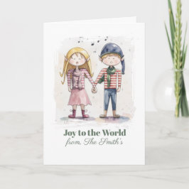 Kerstelf Watercolor Kerstkaart Fantasievol Kaart