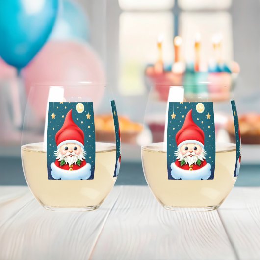 KerstElf Wijnglas Zonder Voet (Insitu (Baby Shower))