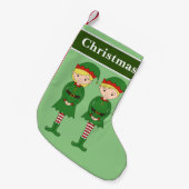 Kerstelfen Groen Kleine Kerstsok (Voorkant (Hangend))