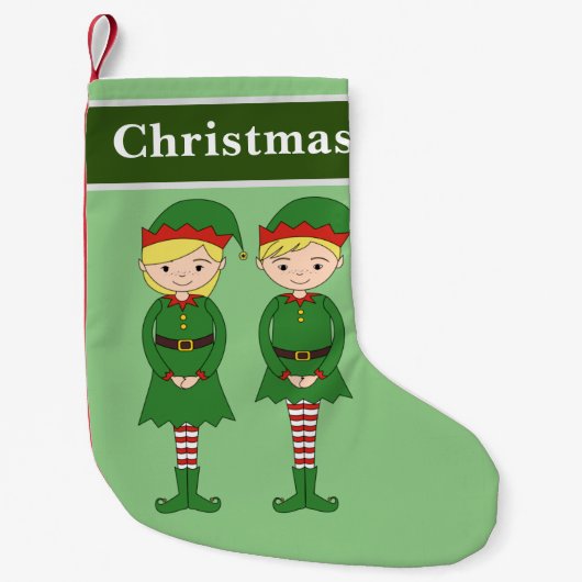 Kerstelfen Groen Kleine Kerstsok (Voorkant)