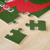 Kerstelfen Hakken Prettig Kerstfeest Legpuzzel (Zijkant)