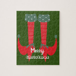 Kerstelfen Hakken Prettig Kerstfeest Legpuzzel