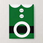 Kerstelfkostuum - Schoon kerstgrafisch ontwerp Button (Voorkant)