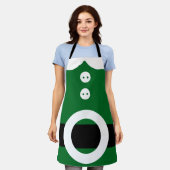 Kerstelfkostuum - Schoon kerstgrafisch ontwerp Schort (Gedragen)
