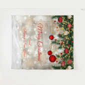 Kerstelijke Achtergrond Wandkleed (Voorkant (horizontaal))