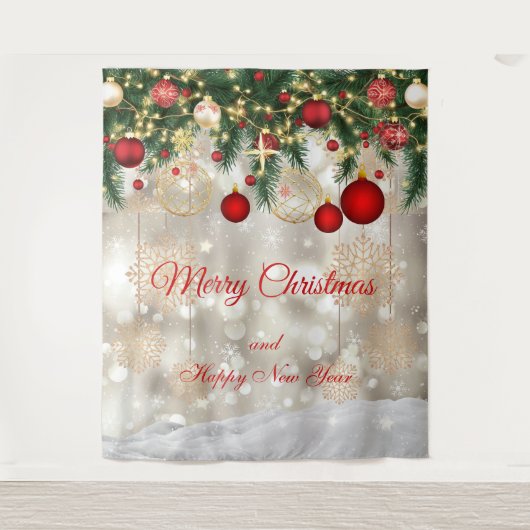 Kerstelijke Achtergrond Wandkleed (Voorkant)