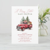 Kerstelijke baby shower kaart (Staand voorkant)