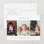 Kerstelijke bedank foto postkaart (Voorkant / Achterkant)