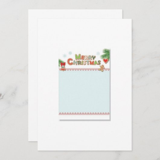 Kerstelijke briefpapier Uitnodiging papier (Voorkant / Achterkant)