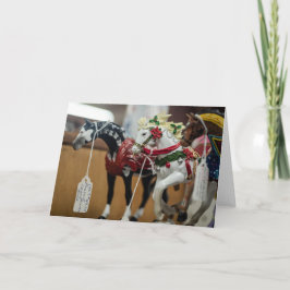 Kerstelijke Carrouselpaarden Ornamentenverzameling Kaart