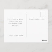 Kerstelijke dank je foto postkaart (Achterkant)