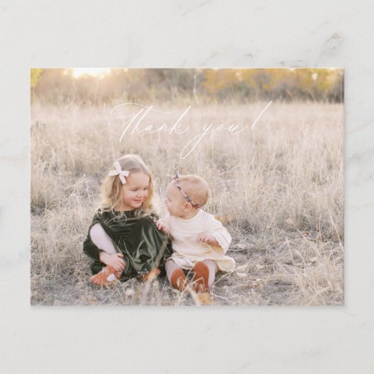 Kerstelijke dank je foto postkaart (Voorkant)